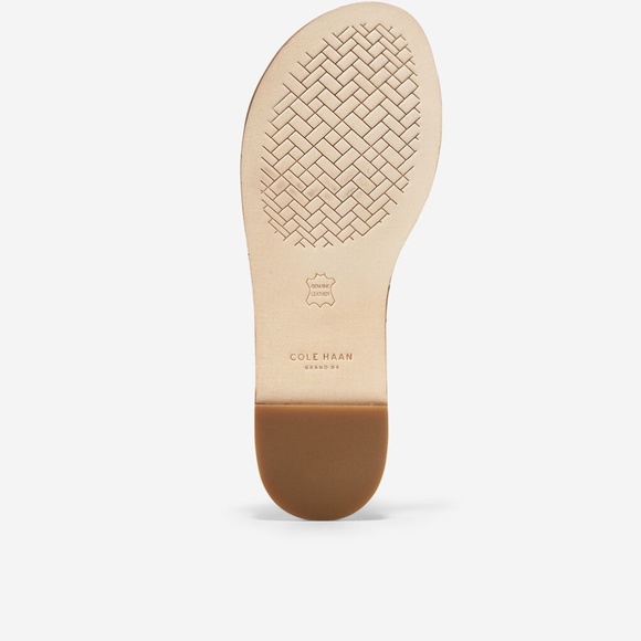 Cole Haan Anica Leather Black Leopard Slingback Thong Flat Sandals Shoes 6.5 - Picture 7 of 10